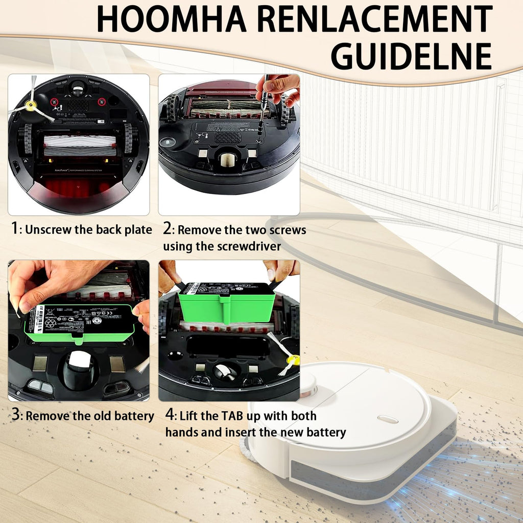 XCZHEUNP 3300mAh for Roomba Battery Replacement iRobot roomba Battery Replacement for Roomba 891 890 895 877 860 850 805 801 700 695 690 685 680 677 675 671 670 665 652 640 614 500 400 Series 1800Li
