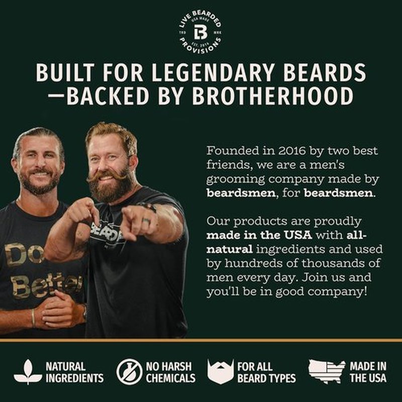 Live Bearded All-Natural Bar Soap for Men - Exfoliating & Moisturizing 6-Pack | 5 oz Each - Charcoal, Pumice, Shea Butter | 1880 Bourbon Scent