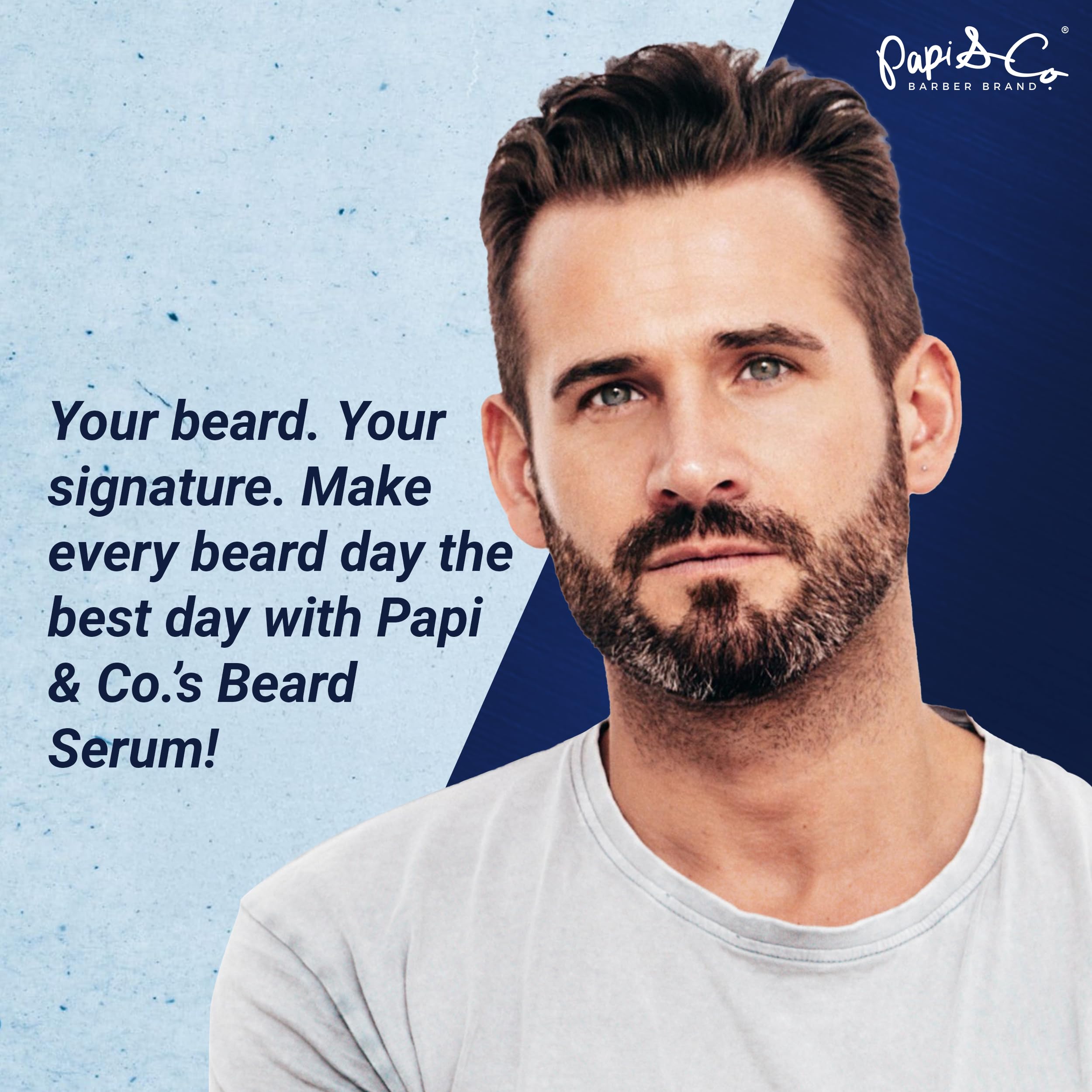 PAPI & CO. - Beard Serum, Beard Moisturizer for Men, Beard Conditioner with UV Protection, Beard Oil with Tea Tree, Chia, Jojoba, & Mint Oils, Beard Softener for Men, 60 mL