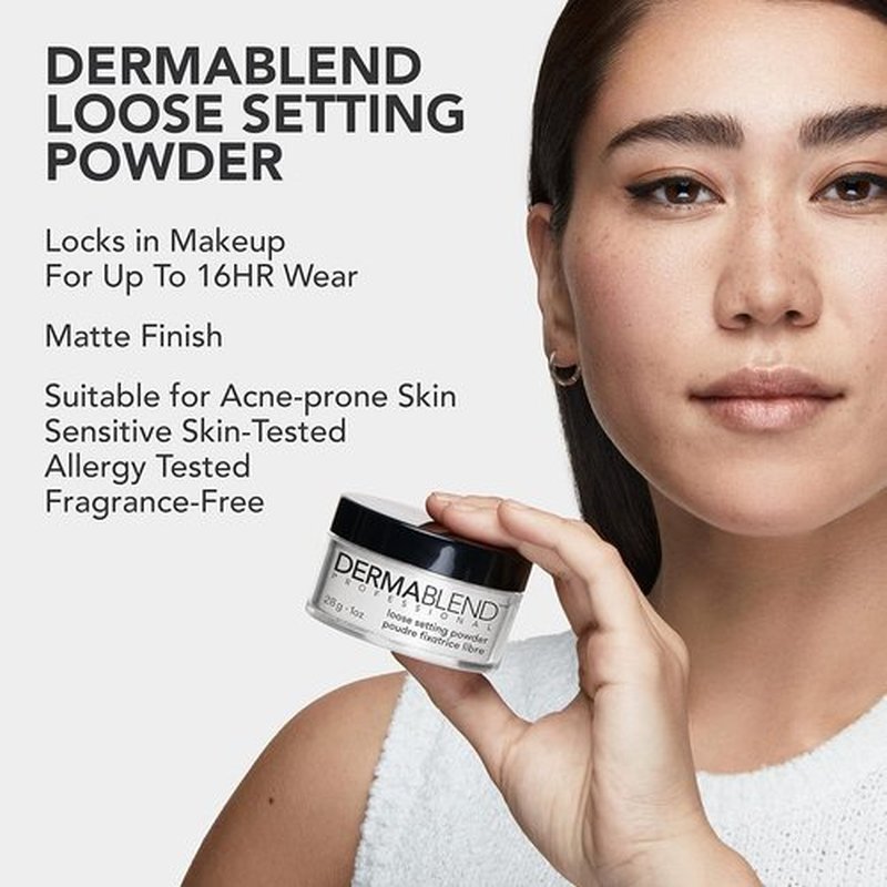 Dermablend Loose Setting Powder - Finishing Makeup for Light, Medium & Tan Skin Tones