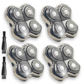 Bpbdzz 4 Pack 4-Shaver Replacement Heads for Skull Pitbull Series, Palm & Butterfly Kiss, Electric Head & Face Shaver Refills with 1 Cleaning Brush