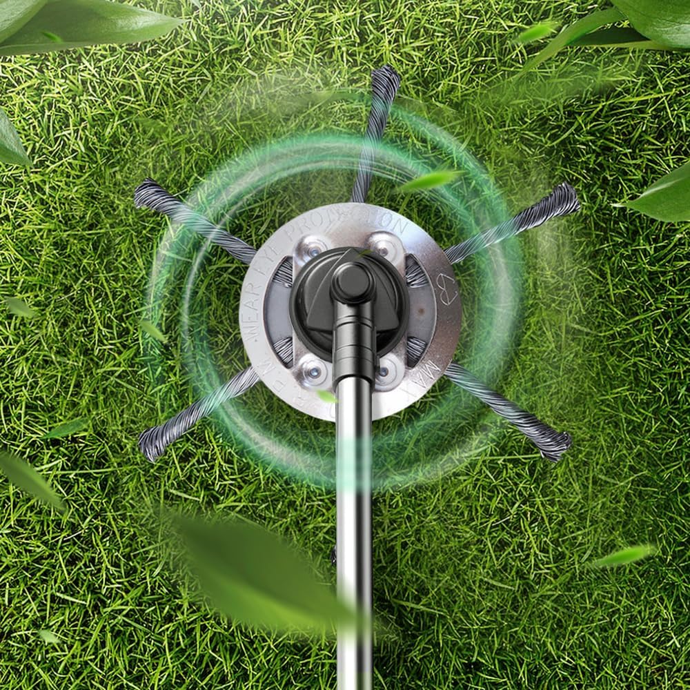 2025 New Steel Wire Grass Trimmer Replacement Head, Universal Brush Cutter Steel Head for Lawn Mower Tray, 3 inch Steel Wire Grass Trimmer Head,Weed Remover Tool, Inner Hole 5Mm (1 Pack,3 Blades)