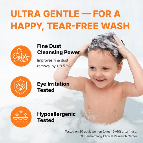 TS Kids Shampoo – Tear-Free, Sulfate-, Paraben-, Silicone- & Allergen-Free | 14.1 fl oz / 400ml | Gentle Korean Kids Hair Care