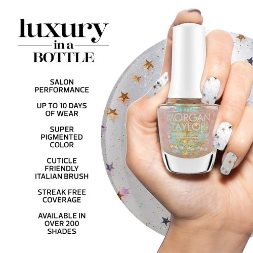 Morgan Taylor Spring Collection Now & Zen - Professional Lacquer. Vibrant, Chip-Resistant, Fast-Drying, Long-Lasting, High-Shine Finish, Perfect for Manicures & Pedicure (Star Walking, 15mL)