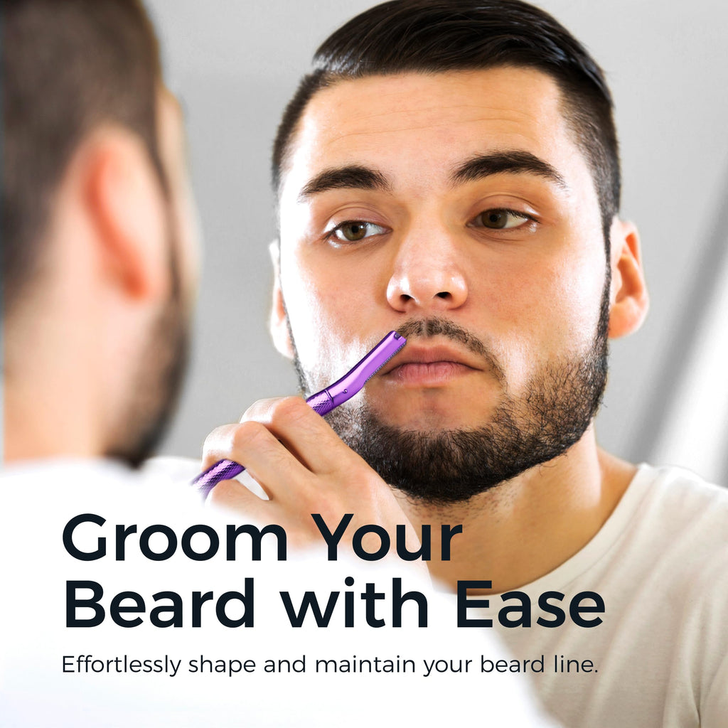 ZOMCHI Eyebrow Razor for Women & Men, Precision Cover, Purple