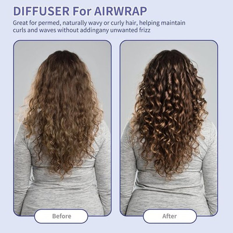 Dyson Hair Diffuser Attachment - Upgraded Large Diffuser for Fast Drying & Volume | Grey