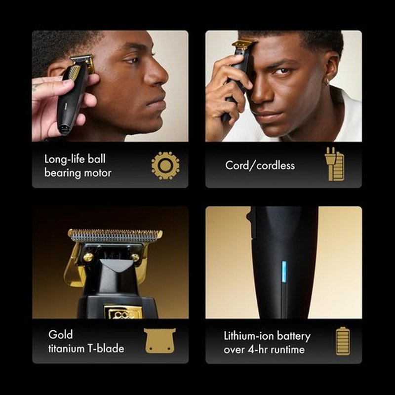 BaBylissPRO LithiumFX Ergonomic Hair Trimmers - Cord/Cordless Design for Men
