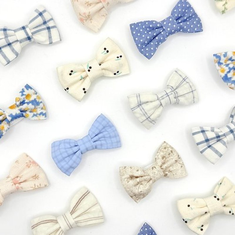 Baby Girl Hair Clips Set, 20 Pcs 2 Inch Blue & White Hair Bows Barrettes Handmade Accessories Alligator Clip for Little Girls Babies Toddlers Child Kids Teens Gifts