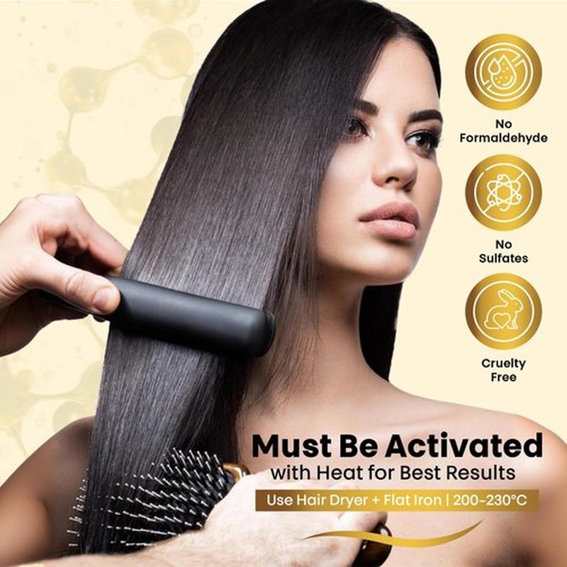 Mania de Alisar Kit Brazilian Hair Straightening Organic - Residue-Removing Shampoo and 300ml (10 oz) Hair Straightener (Pack of 2)