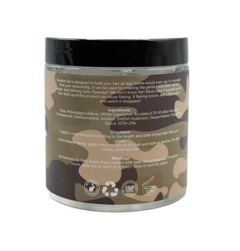 Combat Gel extreme hold hair gel (500 ML, Unscented)