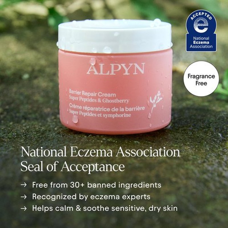 Alpyn Super Peptide & Ghostberry Moisturizer for Eczema, Barrier & Wrinkle Repair | Calm & Soothe Against Redness & Irritation | 1.7 oz / 50 ml
