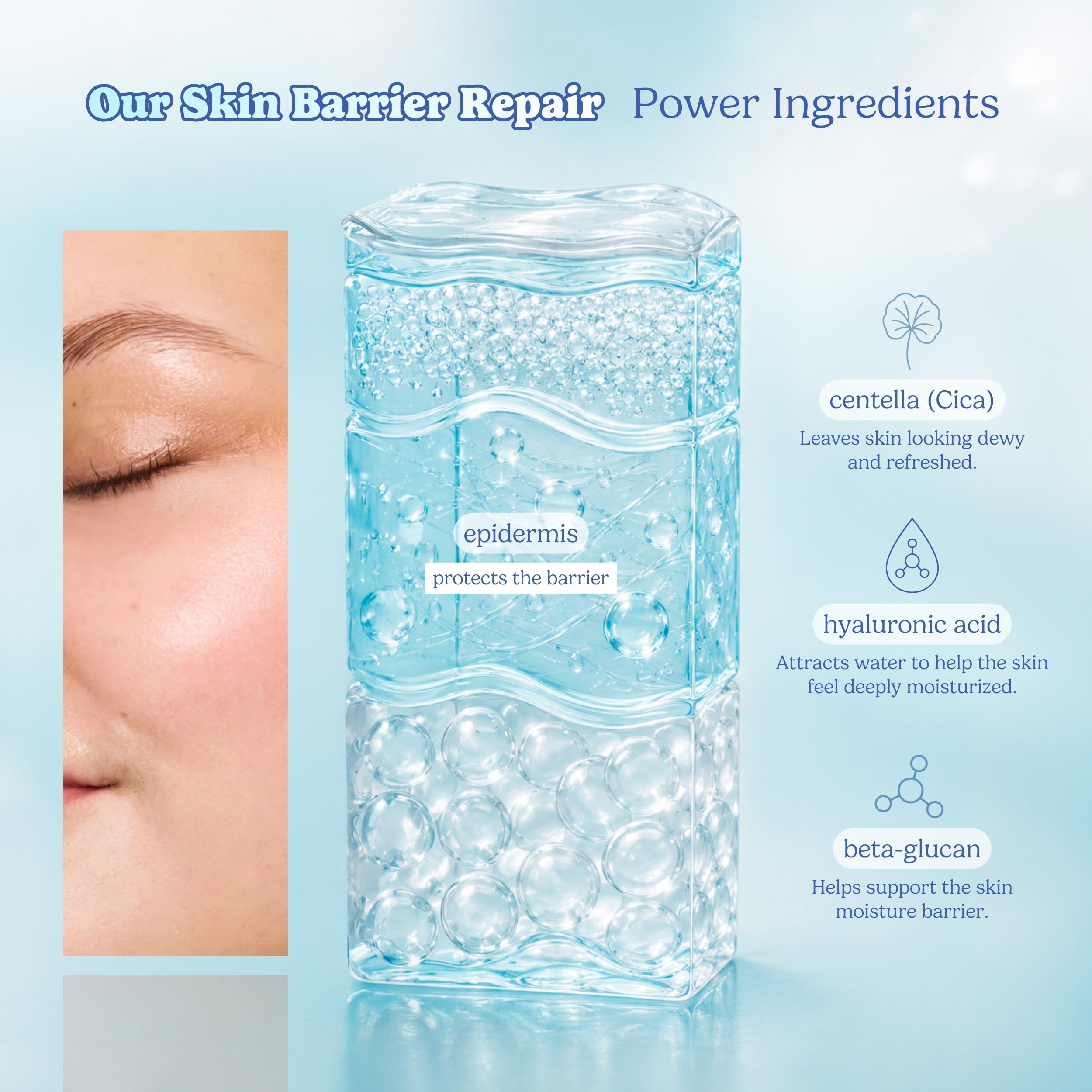 ESW Beauty The Blue Dream Moisture Repair Korean Face Mask (6-Pack) – Vitamin C, Centella, Hyaluronic Acid & Blue Spirulina for Sensitive Skin & Hydration – Skincare Gifts for Women