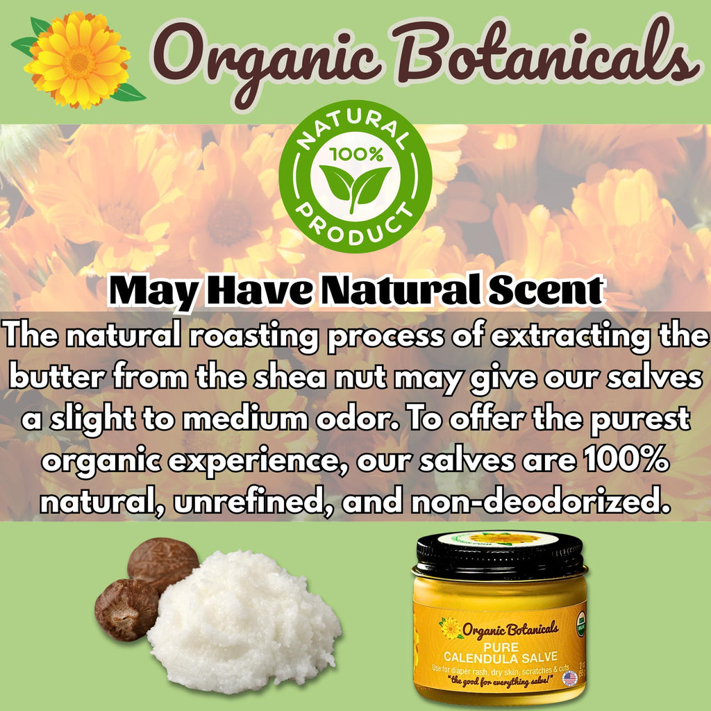 Organic Botanicals Pure Organic Calendula Salve Healing Balm - Calendula Cream Healing Hand Salve Ointment from Local Organic Calendula Flowers, Calendula Gel Eczema Ointment, Certified Organic 4 Oz