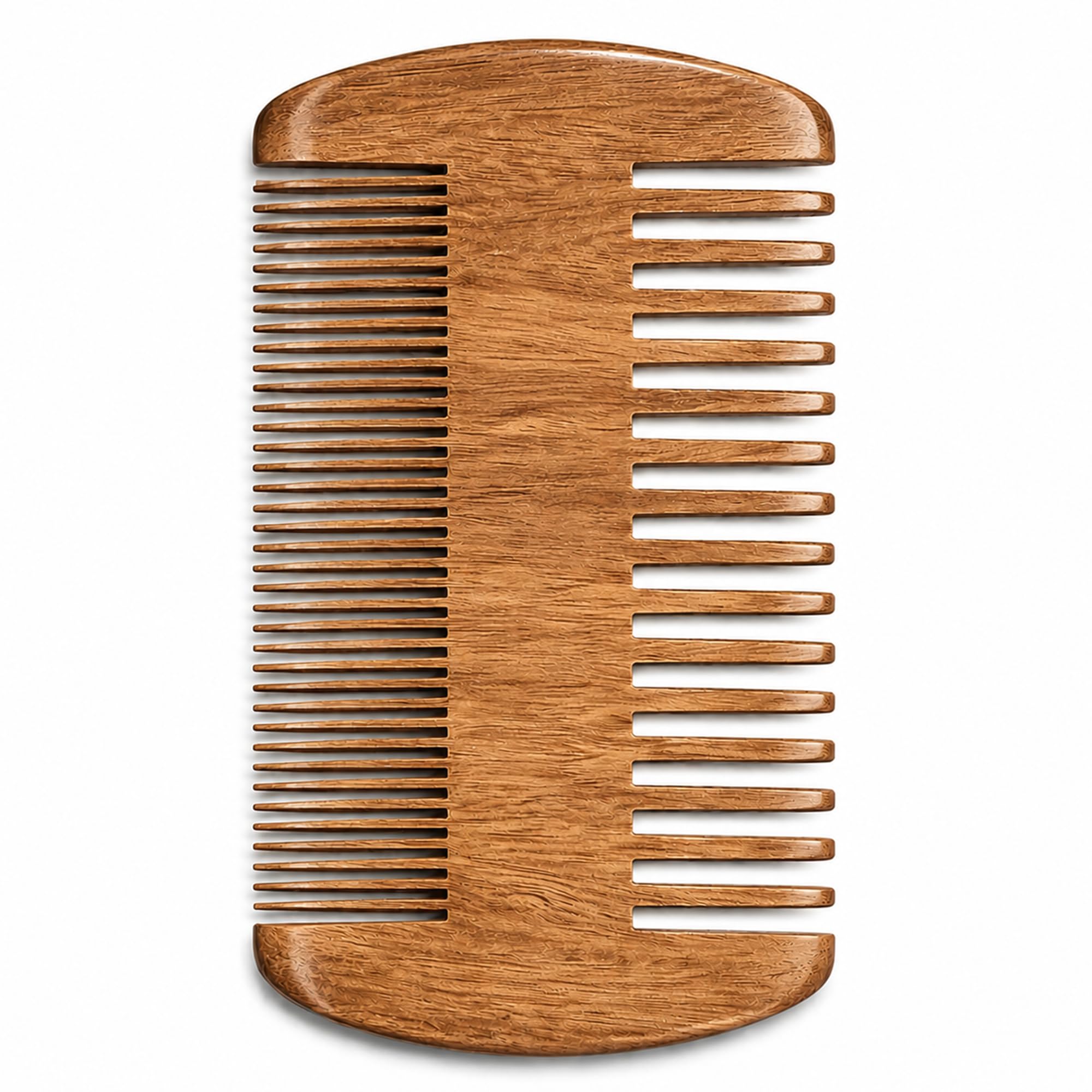 Wooden Beard Comb for Men & Case, Great Mustache Comb for Men, Dual Action Beard & Mustache Comb With Fine & Coarse Teeth, Mens Pocket Wood Comb, Peine Para Barba de Hombre (Premium Comb + Case)
