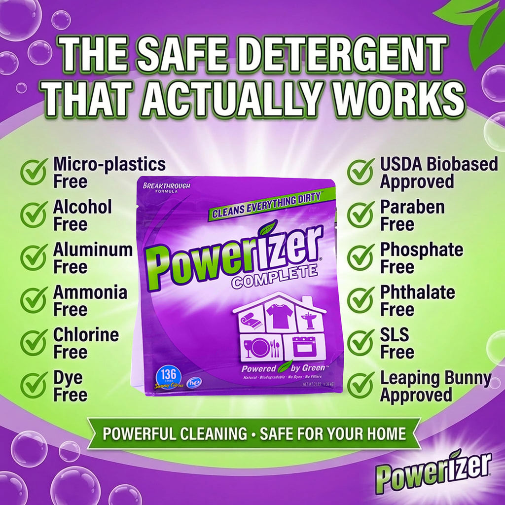 Powerizer Complete - Non Toxic Laundry & Dishwasher Detergent Powder 3lb