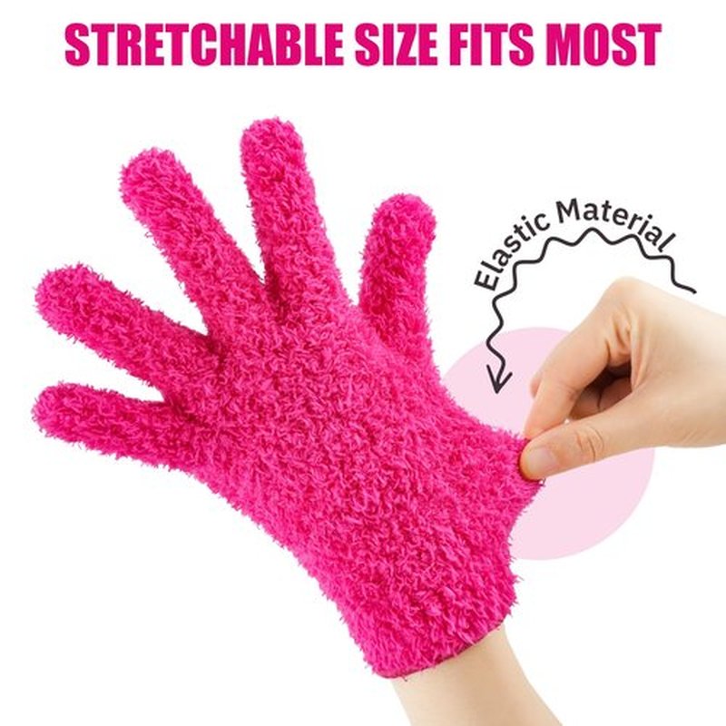Aphlos 3 Pairs Reusable Microfiber Hair Dye Gloves for Hair Coloring & Cleaning - Protects Hands, Prevents Damage to Fragile Hair, Ensures Efficient Dye Application, Machine Washable Eco-Friendly Use