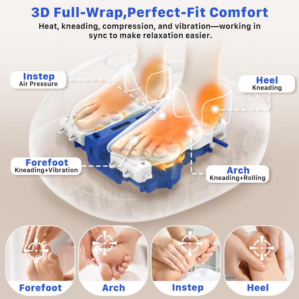 Musugy Foot Massager with Heat and Compression 2026 Upgraded Shiatsu Style
