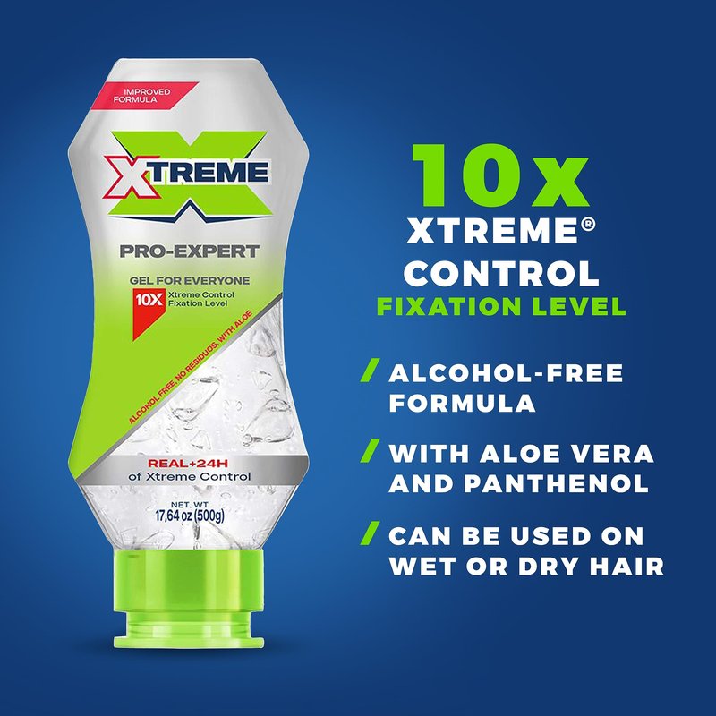Xtreme Pro-Expert Hair Styling Gel, Maximum Control Formula, 17.63 oz Bottles, 3 Pack