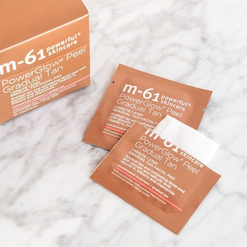 M-61 PowerGlow Peel | Exfoliating Facial Peel for Streak-Free Radiant Tan - 2 oz