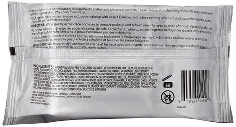 IMAGE Skincare Refreshing Facial Cleansing Wipes - Effectively Cleanse & Remove Makeup with Cucumber & Aloe Vera | 30 Count