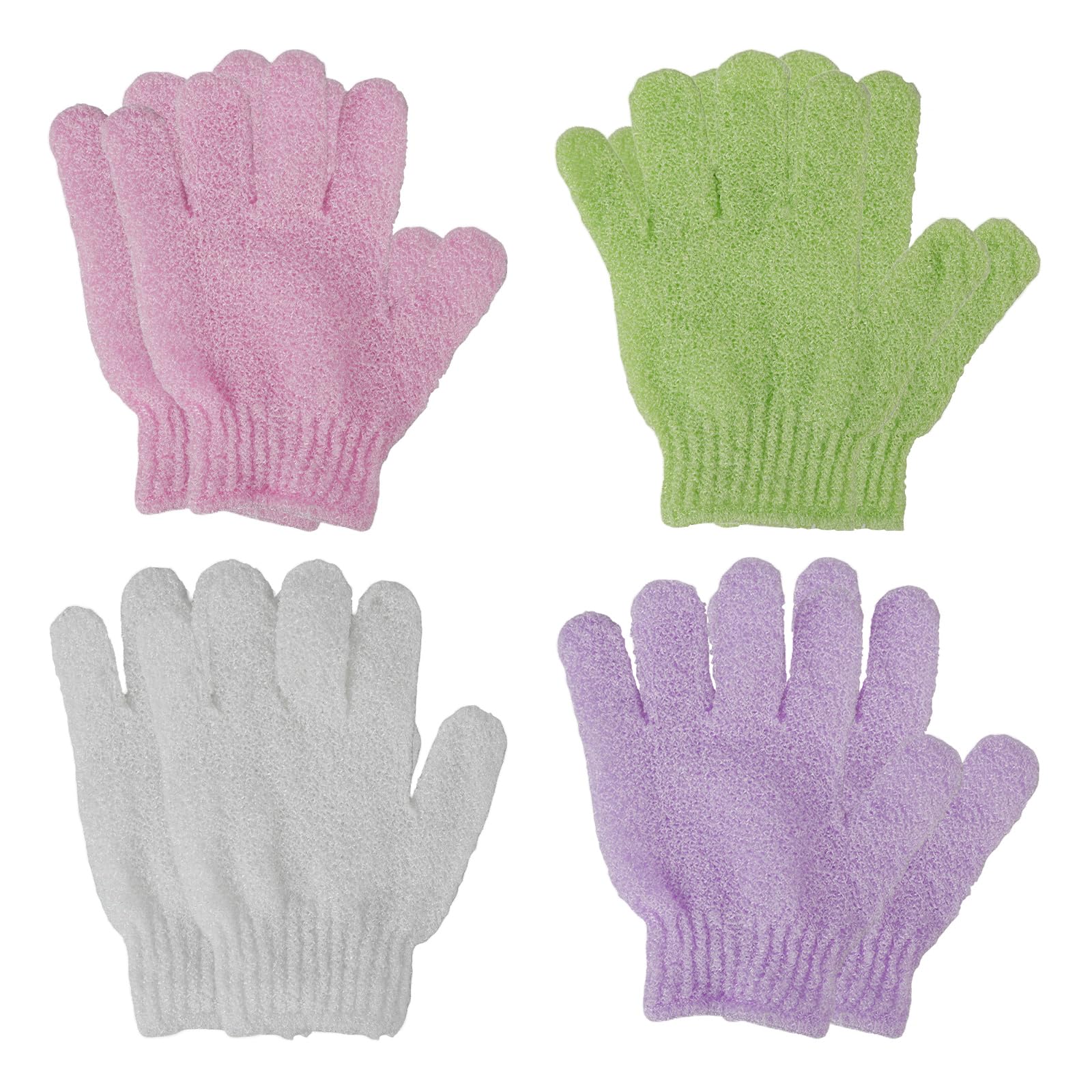 OIRBYKDG 8 Pcs Exfoliating Bath Gloves, Deep Scrubbing Dead Skin Shower Gloves for Beauty Spa Massage Skin Shower Body Scrubber