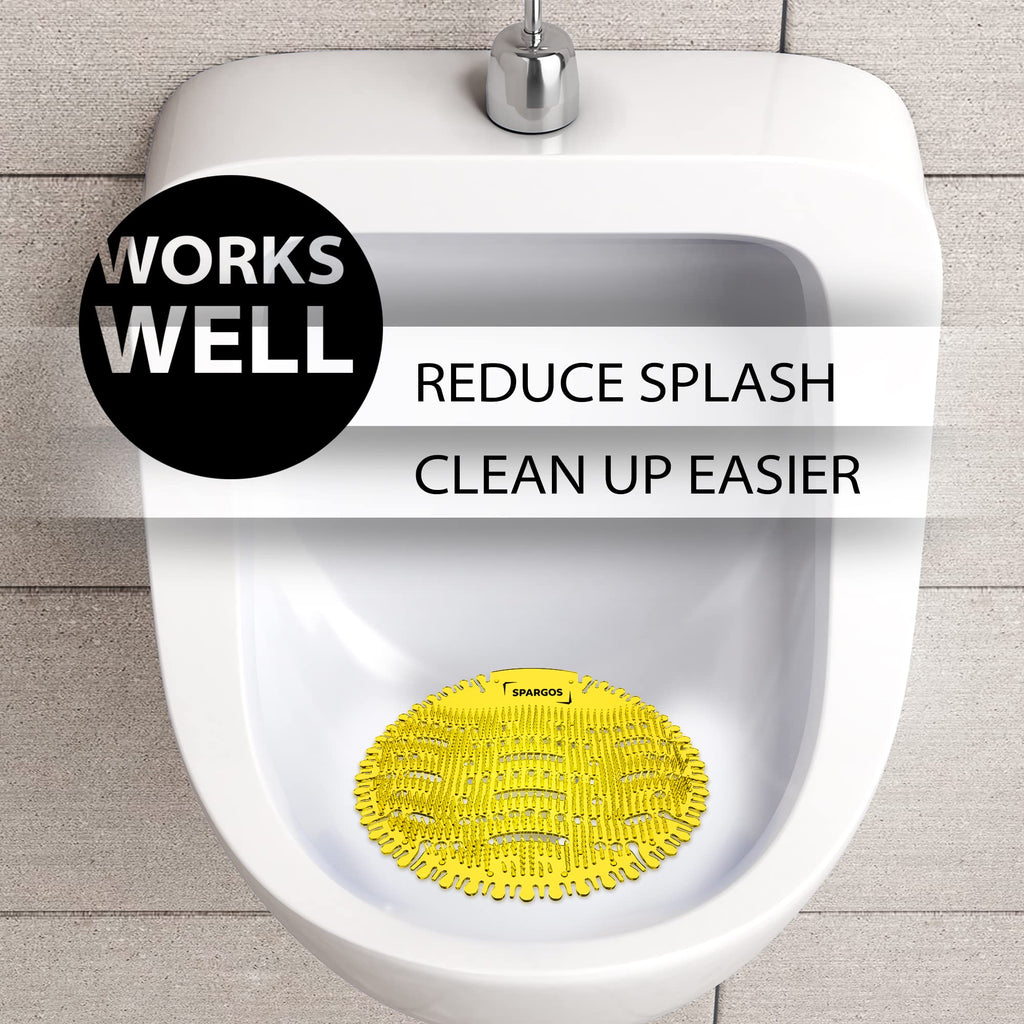 Urinal Screen Deodorizer (24 Pack) Urinal Cakes Fresh 3d Wave Anti-Splash Odor Protection for Toilets in Bathroom Office Stadiums Schools with Free Gloves - 12pcs Blue Ocean and 12pcs Yellow Lemon