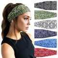 DRESHOW Yoga Sports Headbands for Women Elastic Non-Slip Headbands Workout Running Hair Bands 6 Pack