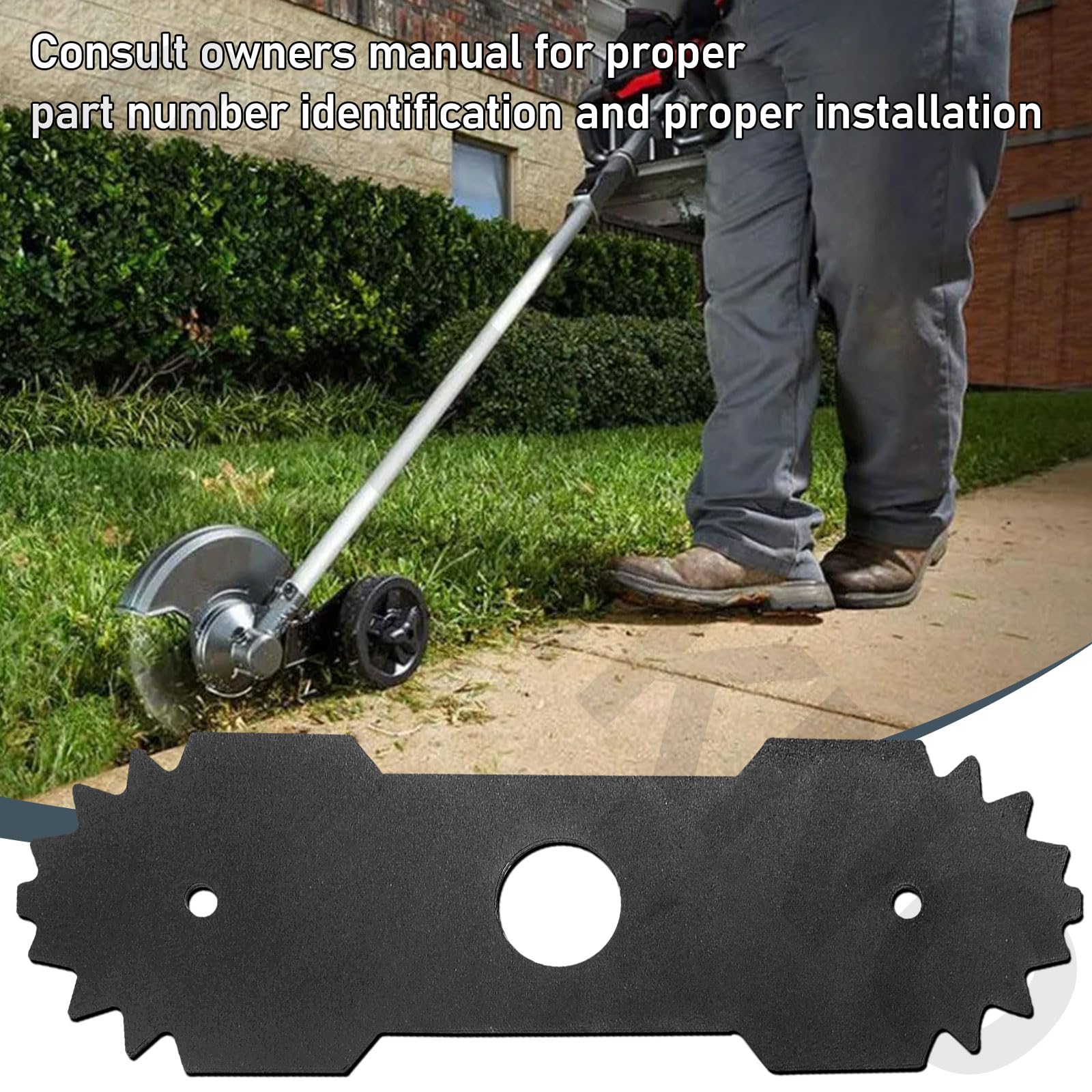 AMTHKNO 2-Pcs 9 inch Heavy-Duty Edger Blade for Ryobi Edger RY13050 RY13050A RY15518 RY40030 P2300, Replaces 638006008 638006007, 1" Center Hole - Quenched Steel