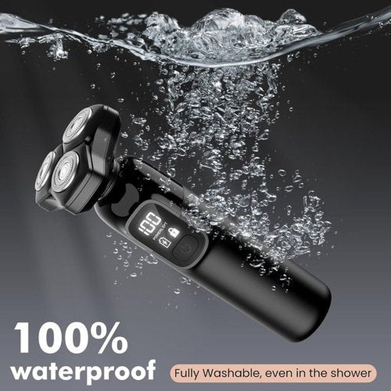Flynth Electric Razor - 3-in-1 Cordless Shaver with 3-Blade Rotary Design | Wet/Dry, IPX7 Waterproof, Fast Charge Grooming Set