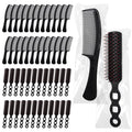 50 Pcs Hair Brushes and Combs Set for Homeless Individually Wrapped Bulk Hair Brush and Comb Set for Women Hotel Homeless Charity