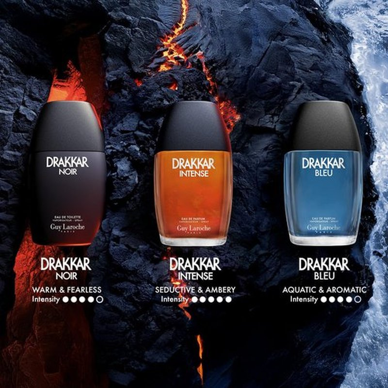 Guy Laroche Drakkar Bleu - Iconic Aquatic & Fresh Eau de Parfum - Long Lasting Men's Cologne 3.4 Fl Oz
