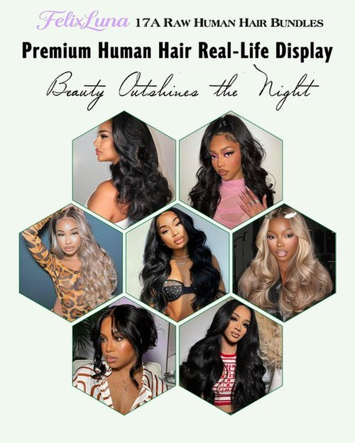 17A Premium Body Wave Bundles Human Hair,High Ratio Raw Bundles Human Hair,Cuticle Aligned,Reinforced Ultra Thin Weft,Retains Silky Soft After Multiple Washes,2 years Lifespan (18 Inch)