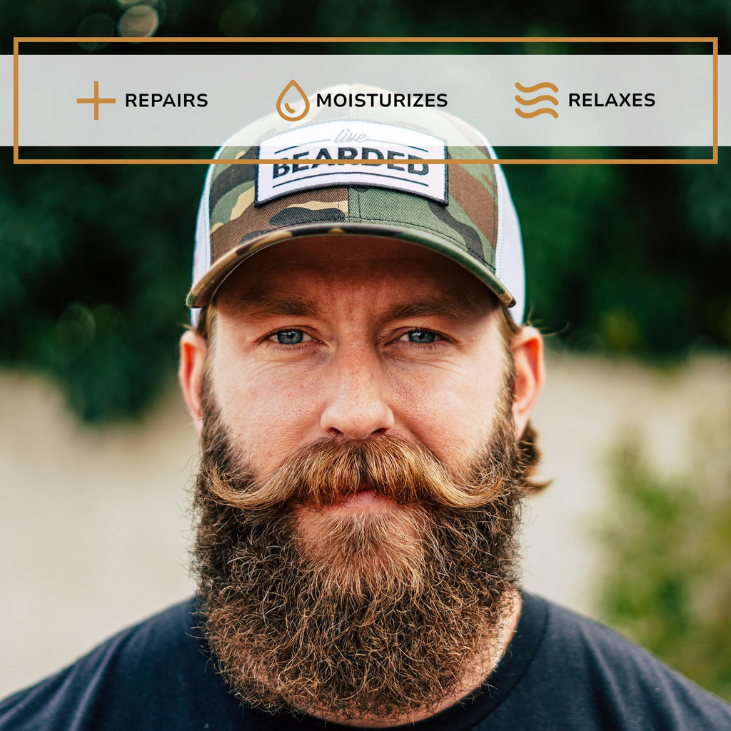 Live Bearded Beard Oil and Butter Grooming Kit - Made in the USA - All-Natural Ingredients with Shea, Argan, Jojoba - Growth Support | Legend Scent - Sandalwood, Vanilla