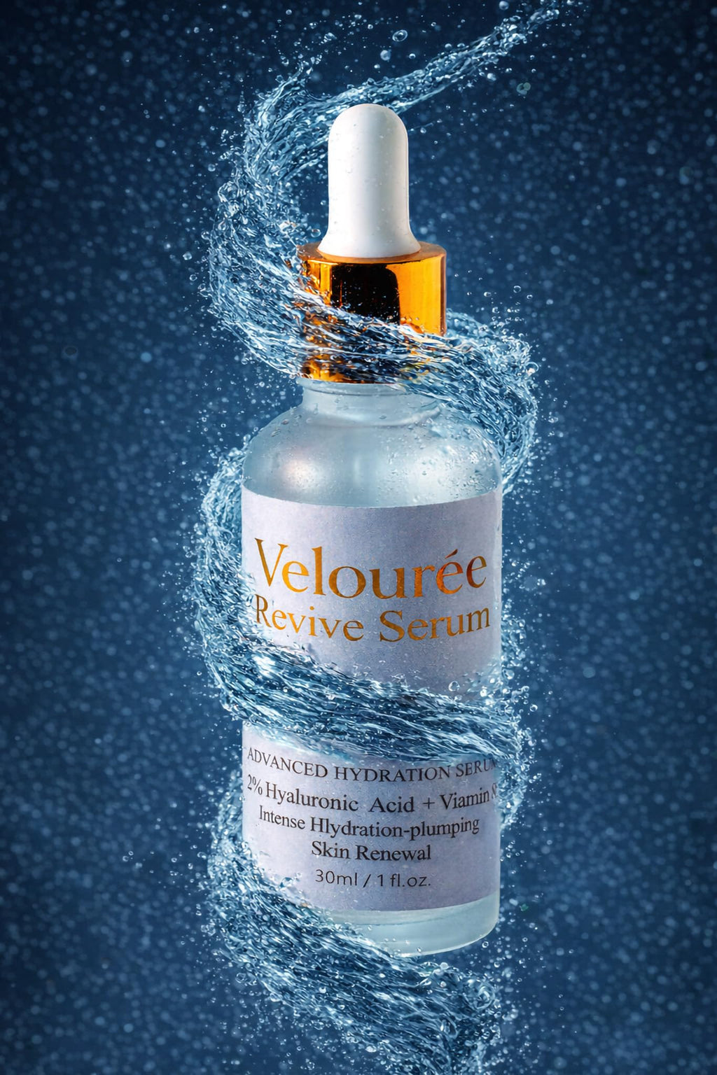 Hyaluronic Acid 2% + B5 (with Ceramides), Multi-Depth Hydration Serum for Plumper, Smoother Skin. Revive by Velourée