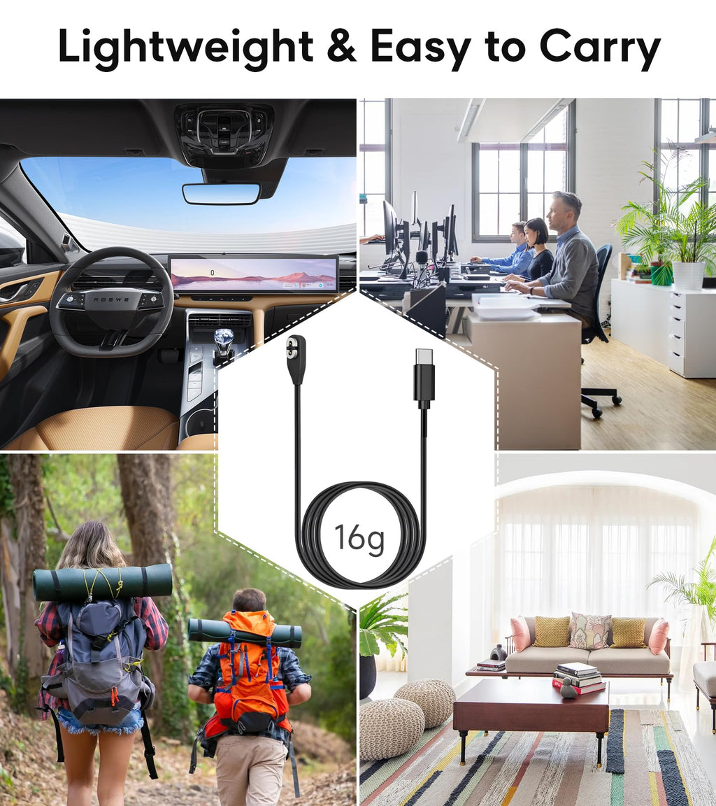 sweguard USB C Charger Cable 3.3ft Magnetic Compatible with AfterShokz Aeropex, SHOKZ OPENCOMM, OPENRUN PRO, OPENRUN PRO Mini, OPENRUN, OPENRUN Mini