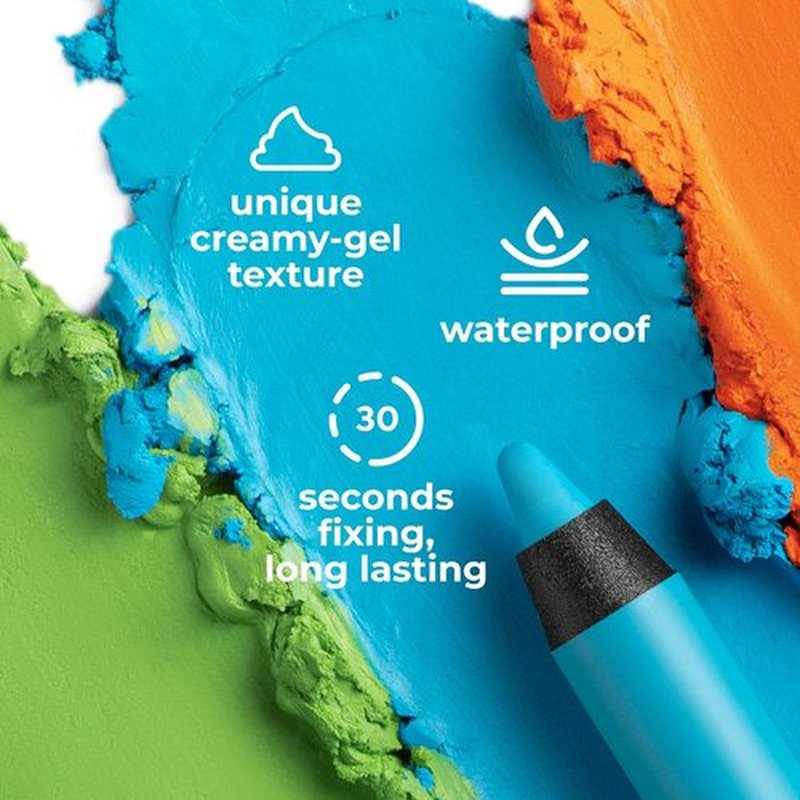 Lamel OhMy Color Gel Eyeliner Pencil - Waterproof, Long-Lasting Formula - Vibrant Blue Color