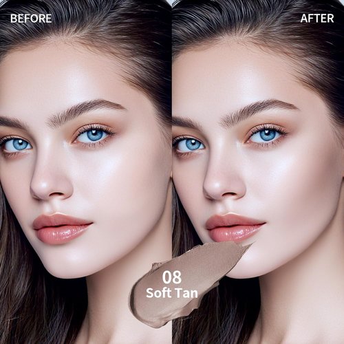 Regine Switzerland Cream Contour Stick - Cool Toned Sculpting Makeup for Natural Look | Long Lasting & Buildable (08 Soft Tan)