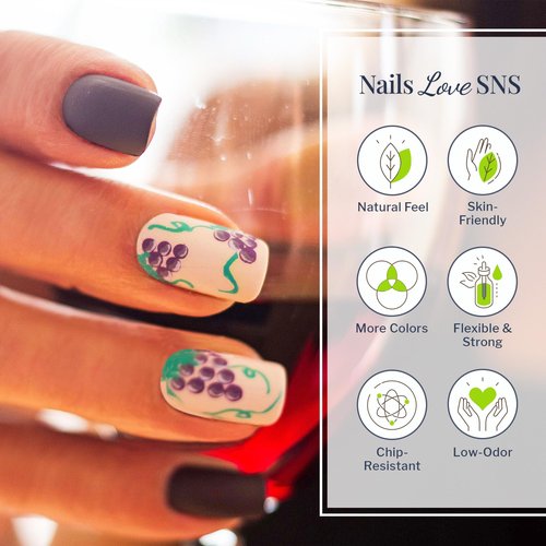 SNS Nail Dip Powder, Gelous Color Dipping Powder - Blue Note (Blue/Navy, Cream) - Long-Lasting Dip Nail Color Lasts 14 Days - Low-Odor & No UV Lamp Required - 1oz
