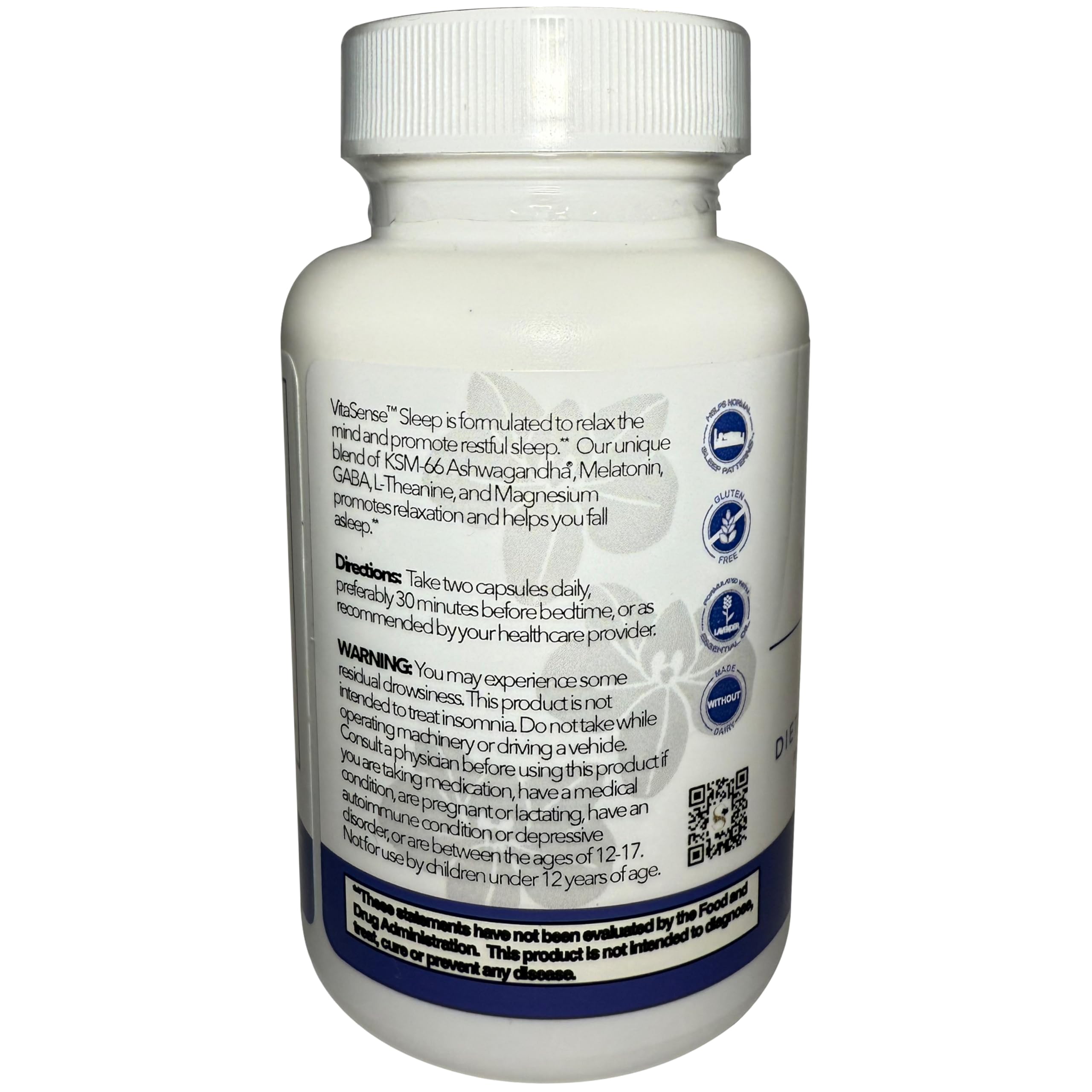 SeneGence VitaSense Sleep Supplement, 60 Capsules, Relaxation and Restful Sleep Support with Organic KSM-6 Ashwagandha, Melatonin, and Magnesium Glycinate