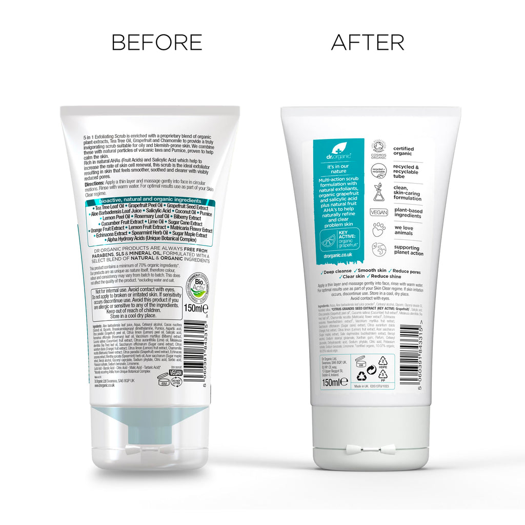 Dr Organic SkinClear Exfoliating Face Scrub 150ml
