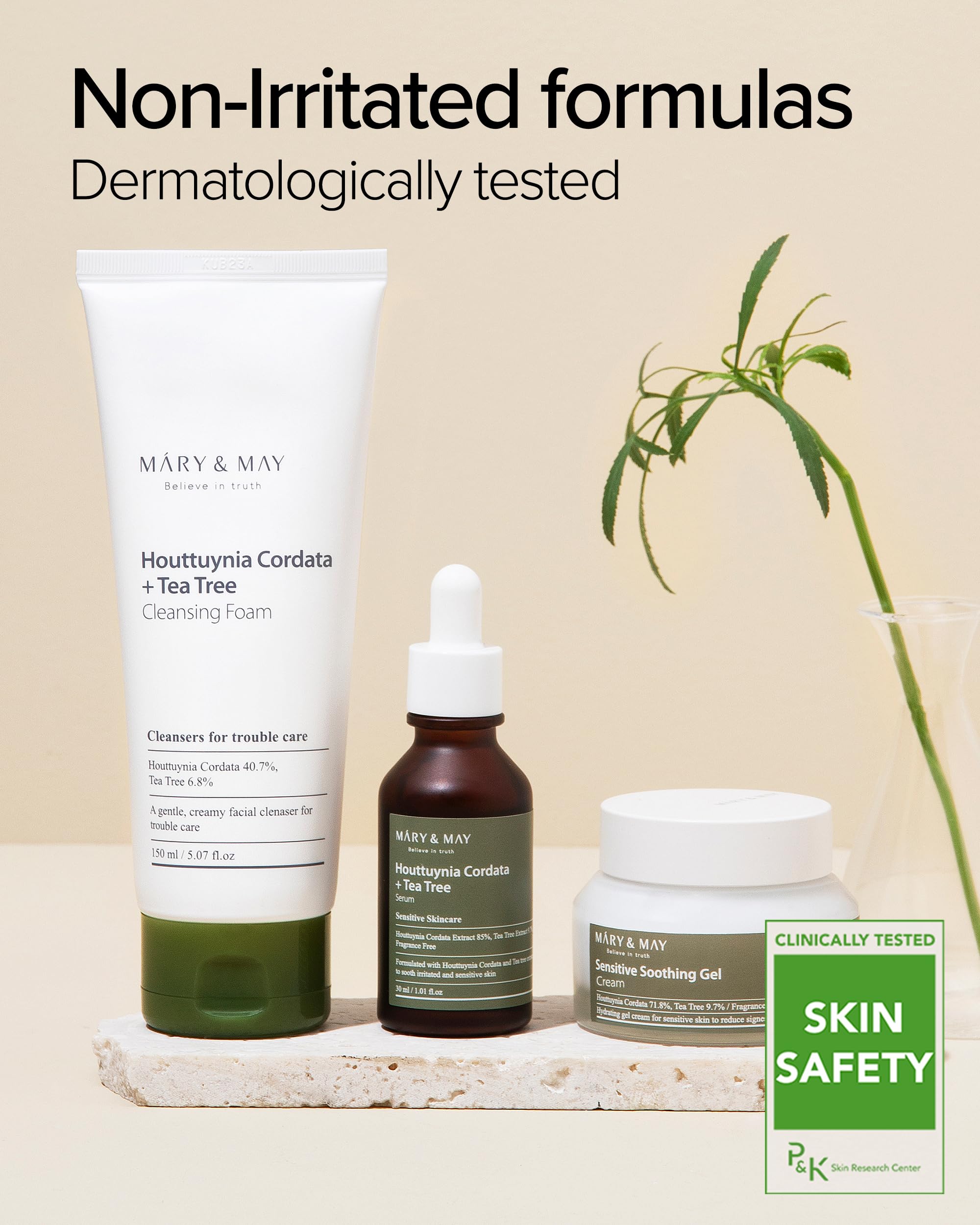 Mary&May Sensitive Soothing Gel Cream - Instant Cooling and Redness Relief, Pore-Tightening Face Cream with Tea Tree and Houttuynia Cordata Extracts - No Sticky, Refreshing Finish, 2.46oz.