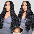 Wear and Go Glueless Wigs Human Hair Pre Plucked Pre Cut Loose Deep Wave 5x5 HD Closure Wigs Human Hair 200% Dentisy 12A Glueless Wig Human Hair Bleached Knots Loose Wave Wig (22 Inch)