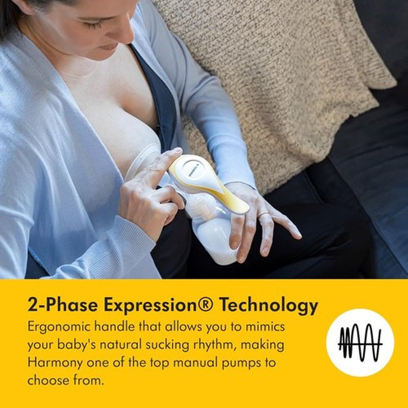 Medela Perfect Pair Bundle - Harmony Manual Breast Pump & Silicone Collector | Lightweight, BPA-Free