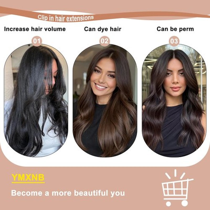 Clip In Hair Extensions Real Human Hair 120g 100% Remy Human Hair 7pcs Double Weft Extensions Clip Ins Invisible Seamless Straight Human Hair Clip In Extensions 18Inch Natural Black