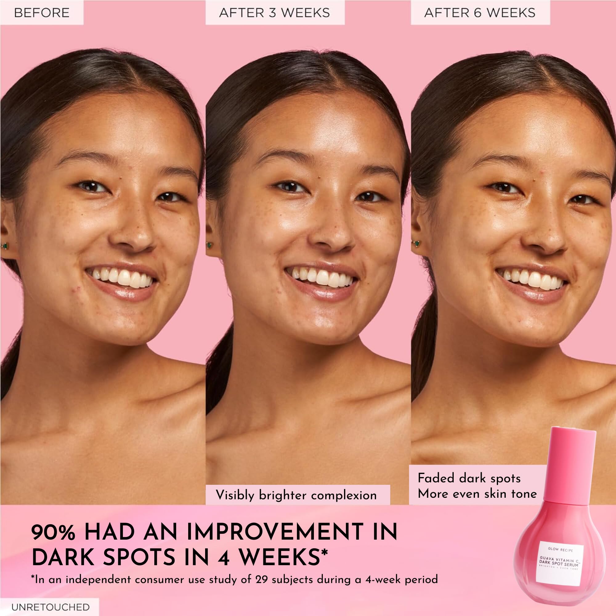 Glow Recipe Guava Vitamin C Serum for Sensitive Skin - Moisturizing, Brightening & Vegan Korean Skin Care Face Serum for Dark Spots, Even Tone & Redness - Tranexamic, Ferulic Acid & Vitamin E (30ml)