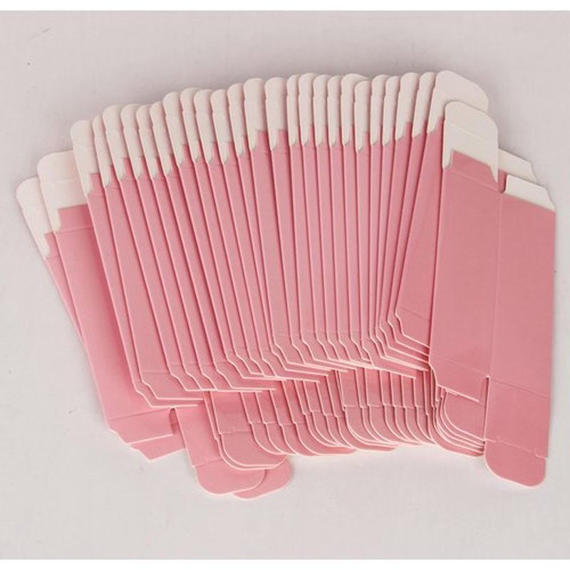 25pcs 25 * 25 * 86mm Craft paper box for lip gloss 350gms lipstick packing box for lipgloss tubes(pink paper box 25pcs) (Pink)