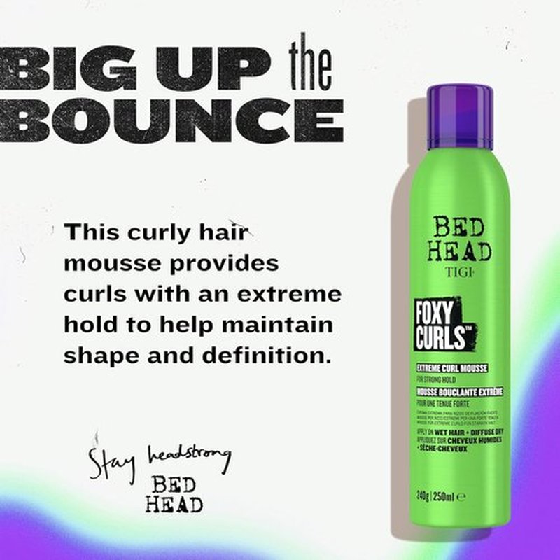 Bed Head by TIGI Curl-Defining Mousse - Extreme Hold & Anti-Frizz Formula, 8.4 oz