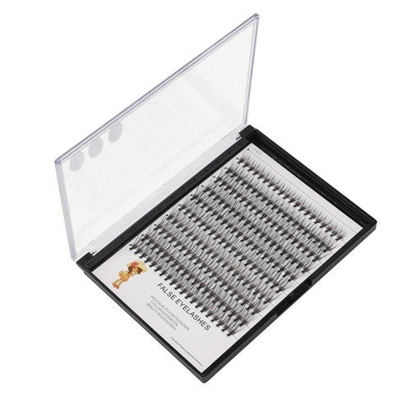 Bodermincer Large Tray 20D Cluster 0.07C,10 Lines,8-10-12-14mm Mixed,9-11-13-15mm Mixed, 10-12-14-16mm Mixed,Natural Long Individual Flare Lashes Cluster False Eyelashes (12-14-16mm Mixed)