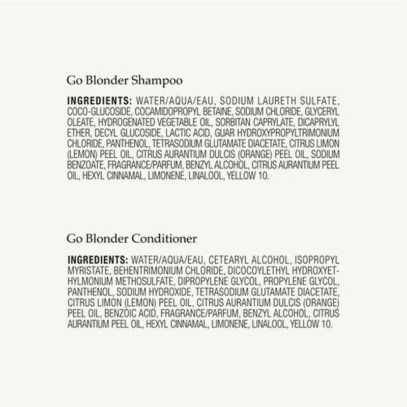 John Frieda Go Blonder Shampoo and Conditioner Set, Gradually Lightens Blonde Color Up, For Natural or Color-Treated Hair, 8.3 oz, Pack of 2