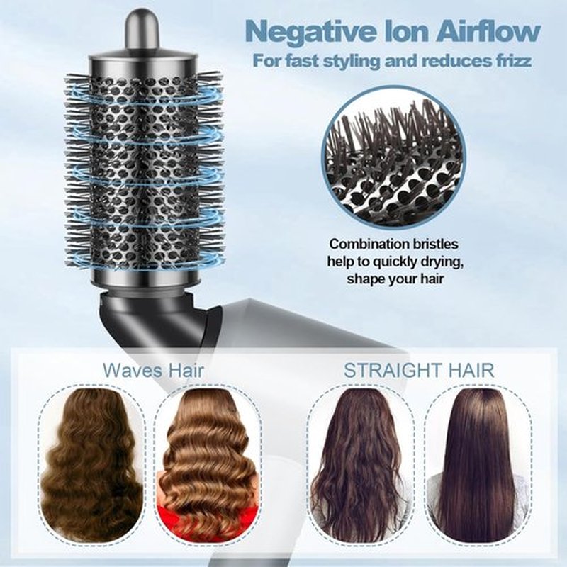 Dyson Volumizing Brush Attachment - Large Round Design for 360° Rotatable Styling | Adds Volume to Hair
